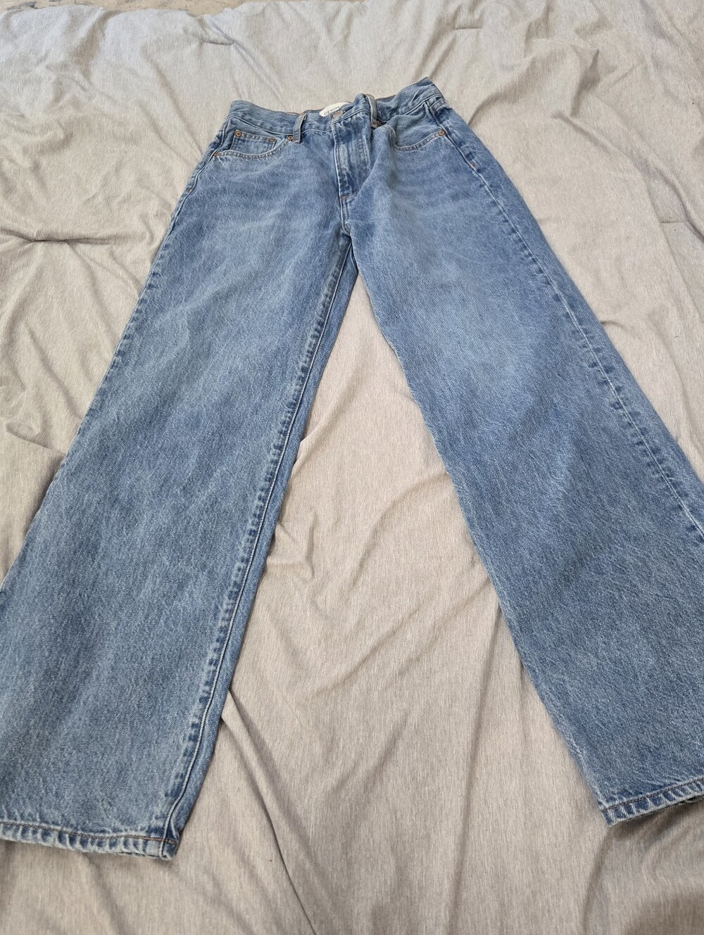 Denim Forum High-Rise Wide Leg Jeans - Light Blue